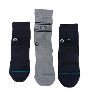 3 Pairs Stance All Gender Gray, Black Socks Size S Crew No Tag